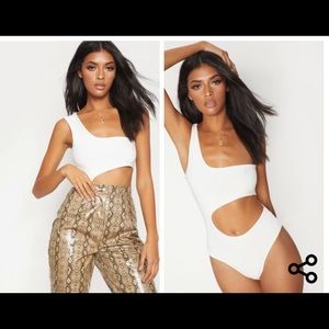 One shoulder body suite